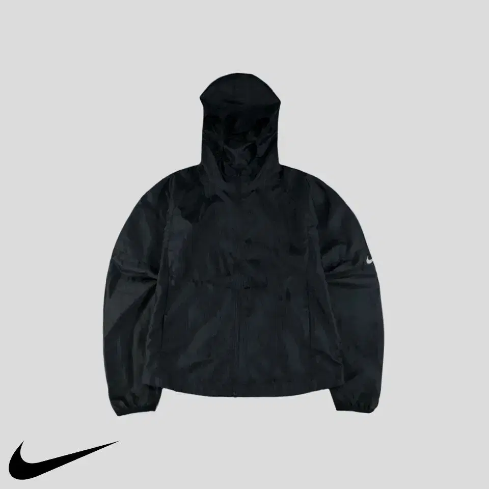 Nike Black Ripstop Hooded Amsushi Windbreaker WOMENS M