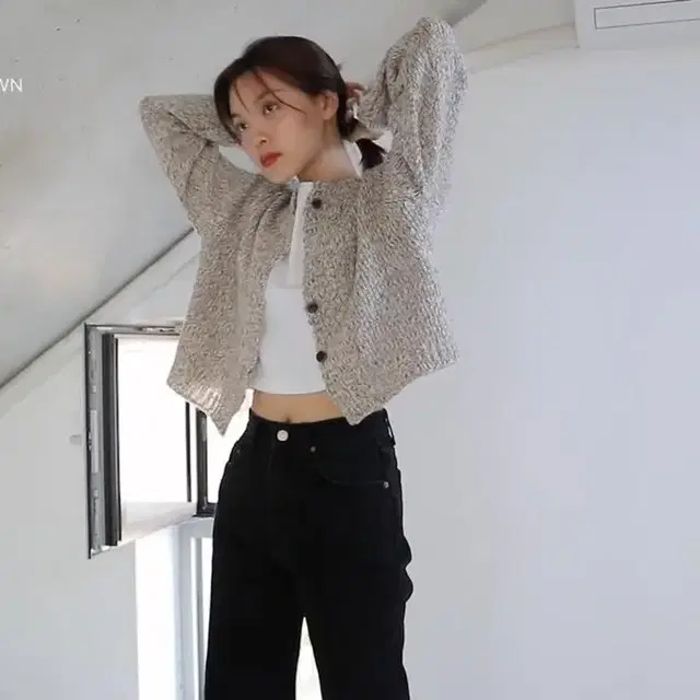 모이아 가디건 bubble cardigan brown