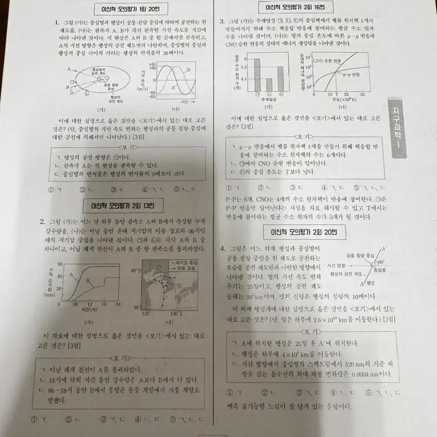 시대인재 이신혁 모의평가 1-16회 고난도 문항 모음