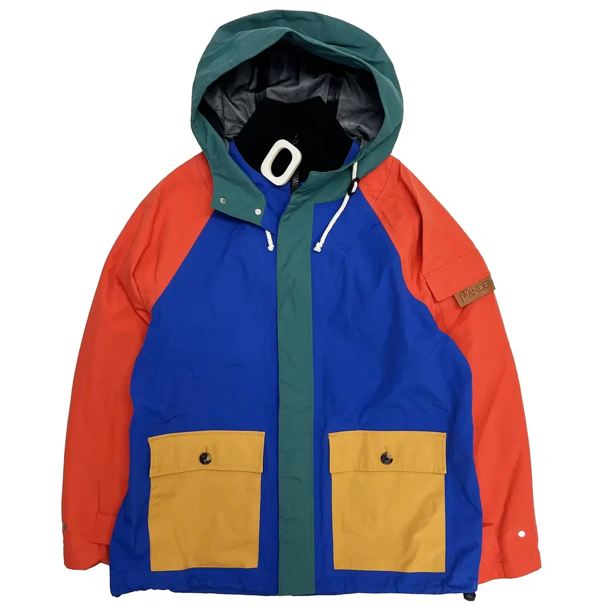 JW Anderson Logo Patch Colorblock Hooded Parka Jacket (M)