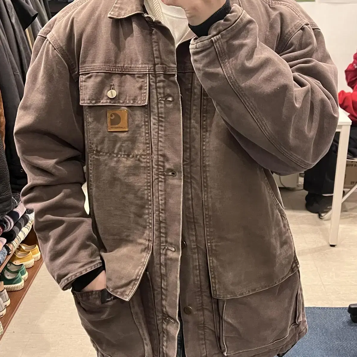 Carhartt 칼하트 덕 캔버스 워크 필드 코트