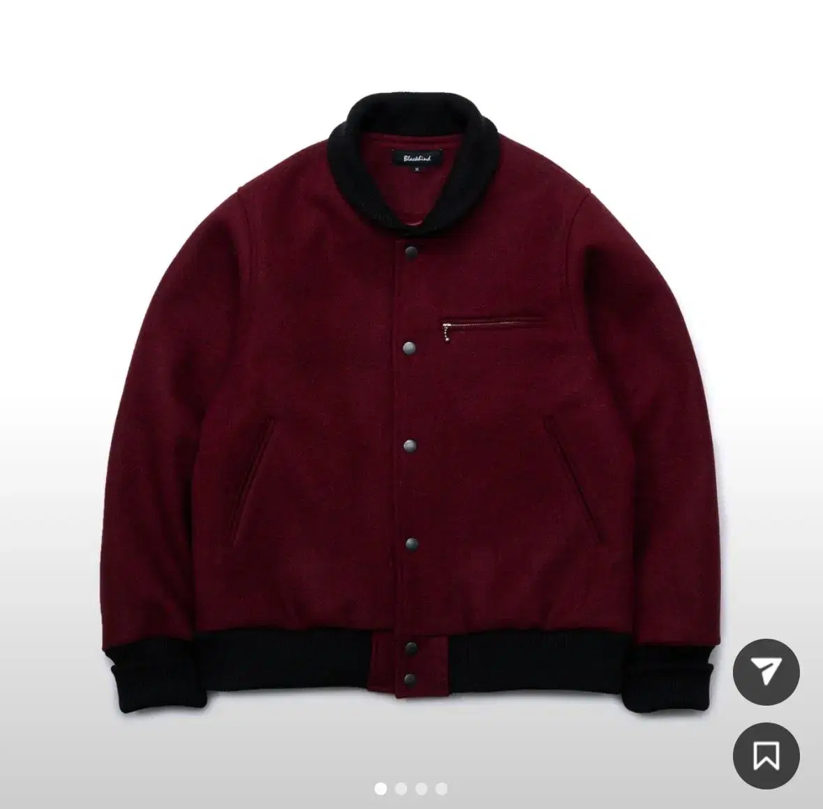 BLACKHIND Wool Burgundy Stadium Jacket