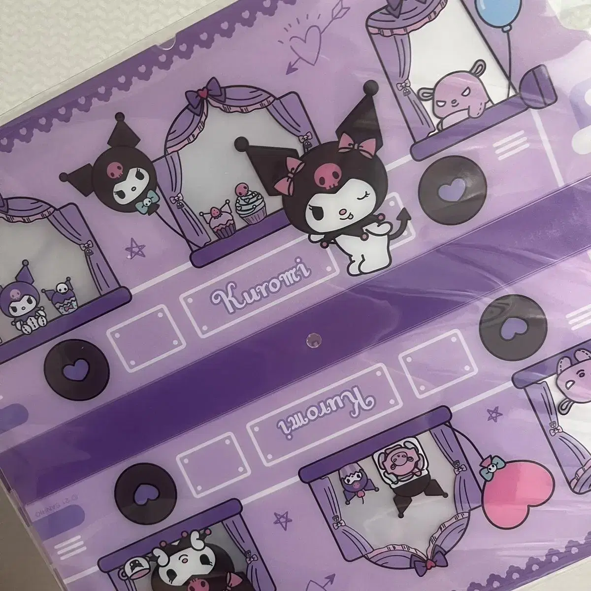 Unsealed Sanrio Kuromi 2-Speed binder 4 cut photo sticker