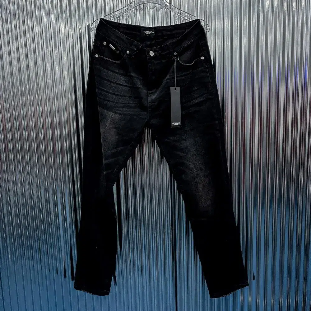 Refreshment Damage Wash Black Denim Pants (Domestic 34) R523