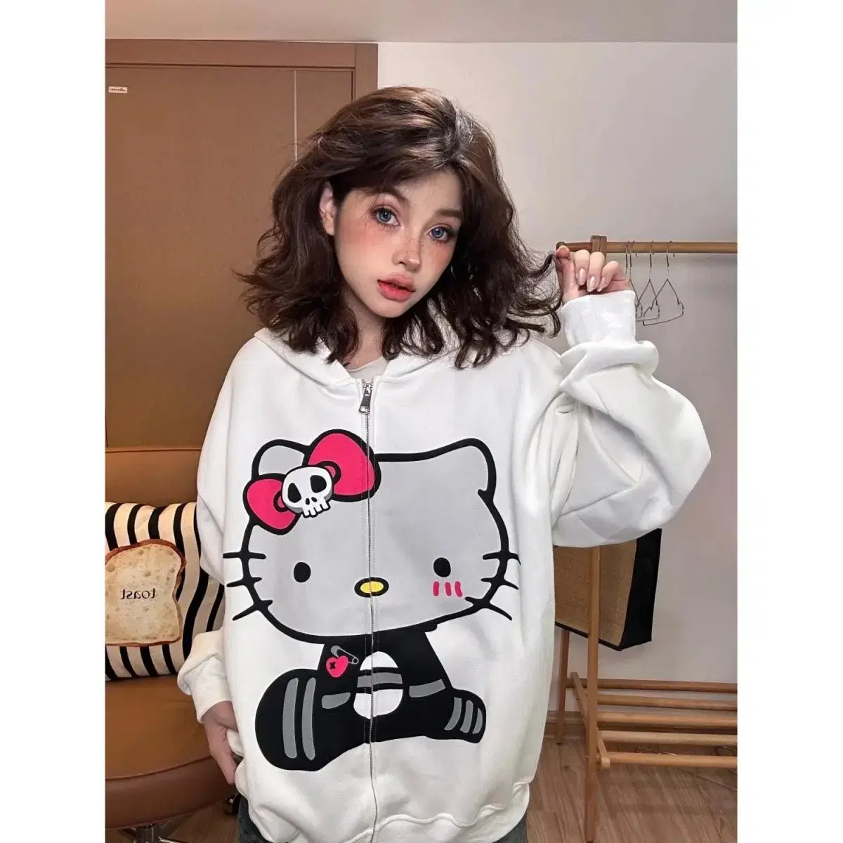 Hello kitty후드티 코트