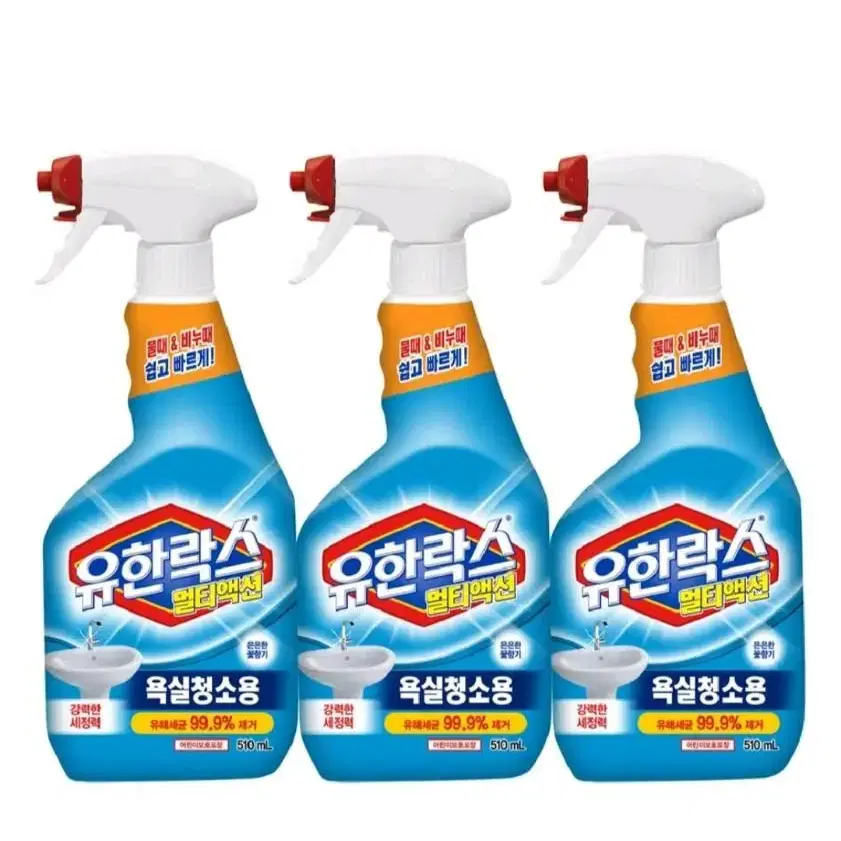 유한락스 멀티액션 욕실청소용 세정제, 510ml 3개 무료배송