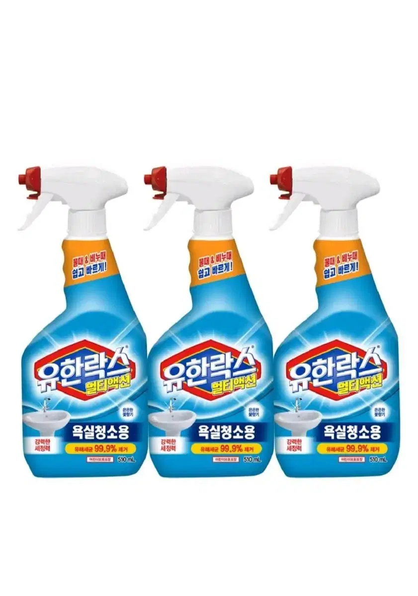 유한락스 멀티액션 욕실청소용 세정제, 510ml 3개 무료배송