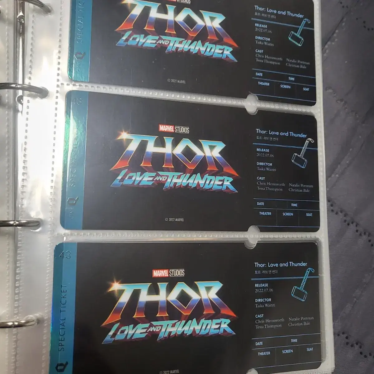 Two types of Thor special tickets