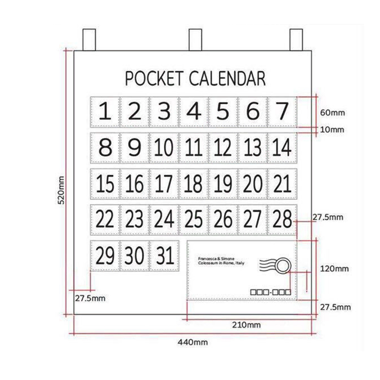 벽걸이 만년 포켓 달력 캘린더 약달력 용돈