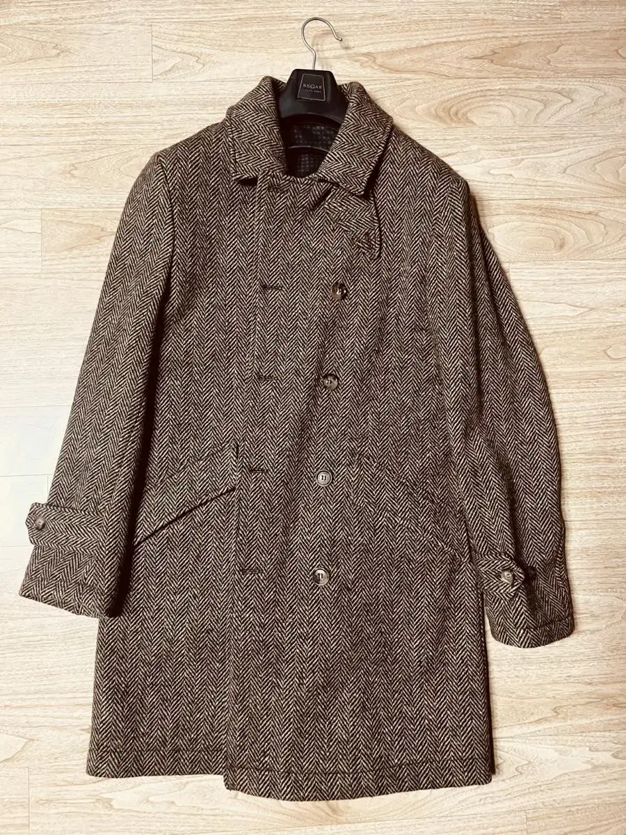 IT50) Mondadoro Slowwear Robat Tweed Herringbone Double Coat in Tweed