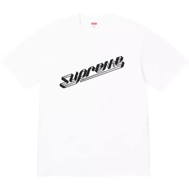 정품 S,M,L,XL,2XL 슈프림 배너 티셔츠 오렌지 23FW 반팔