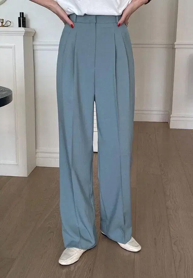 Brand Plush Wide-Fit Pin-Tuck Slacks Size S