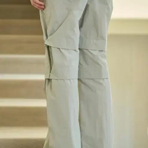 웨이비니스 카고2 Way Wide Pants - Light Grey (1