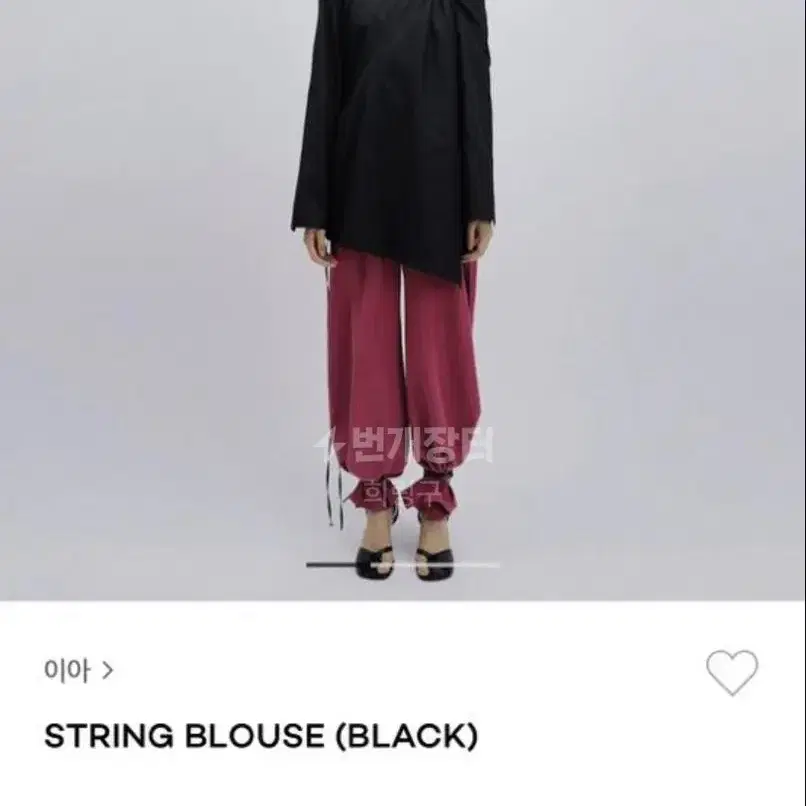 eaah string blouse black