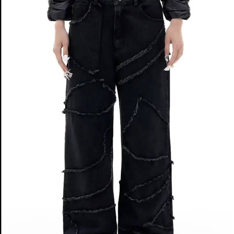 PATCHWORK PLAYER DENIM PANTS