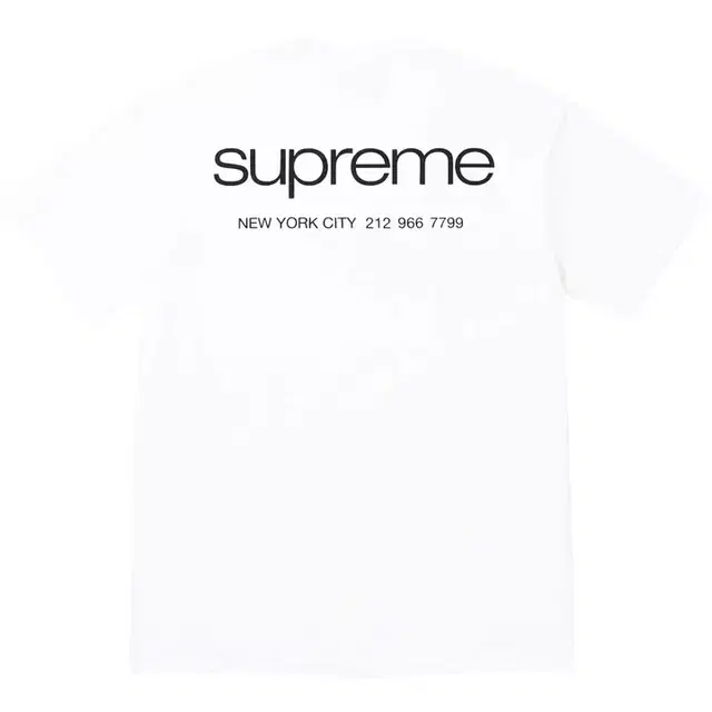 정품 S,M,L,XL,XXL 슈프림 NYC 티셔츠 화이트 23FW