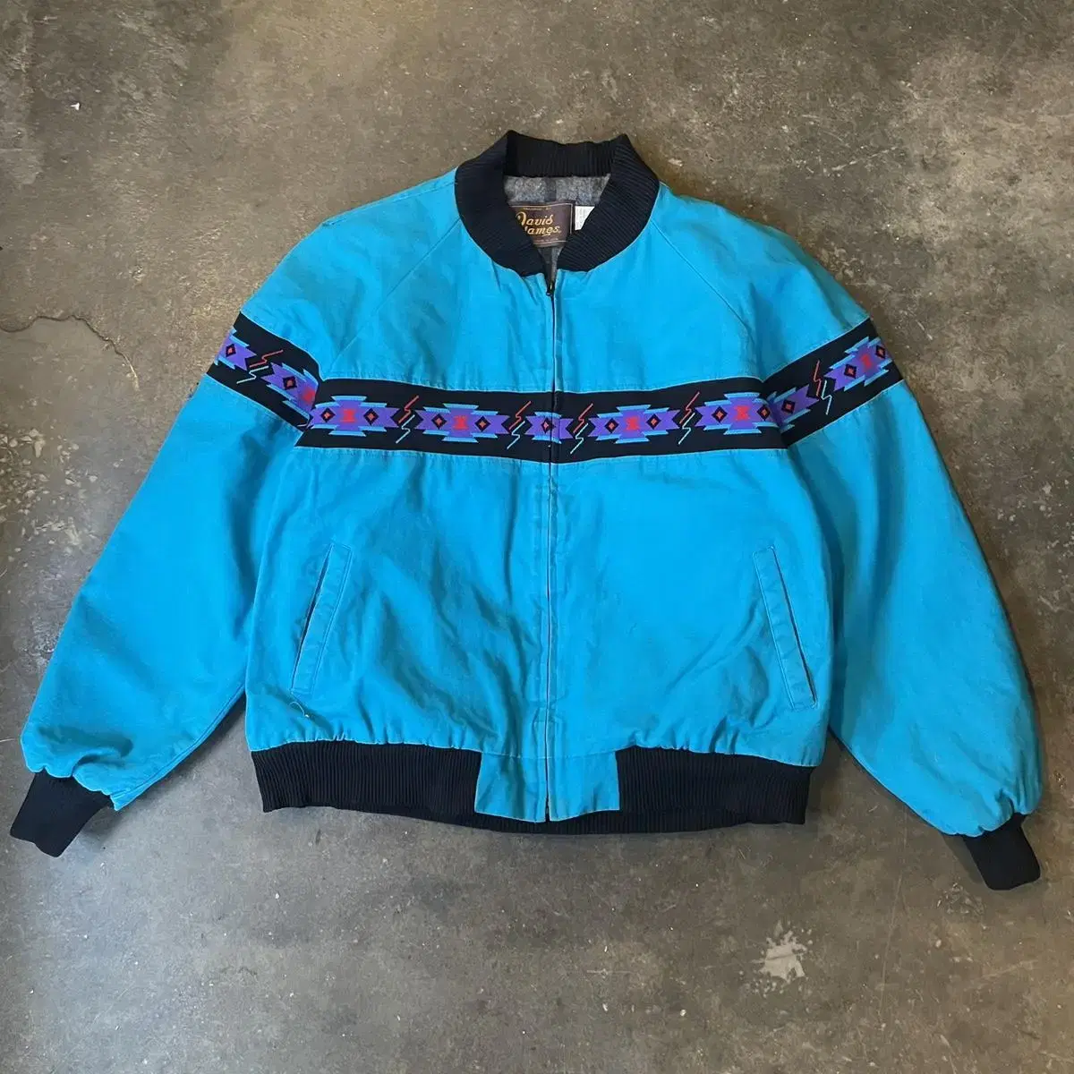 90s US Davis James Azetec pattern jacket