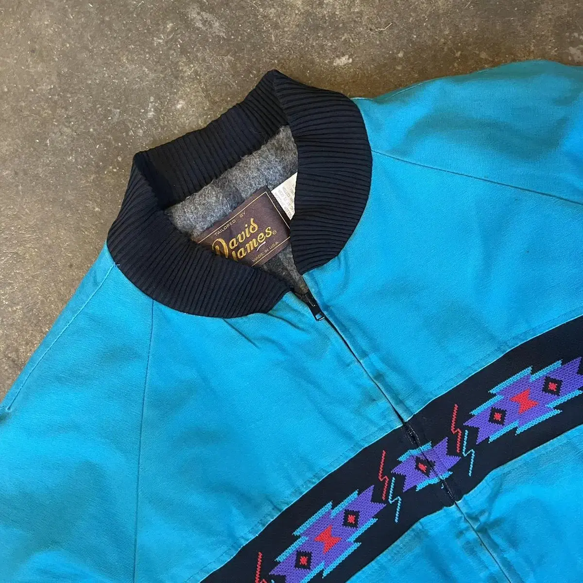 90s US Davis James Azetec pattern jacket