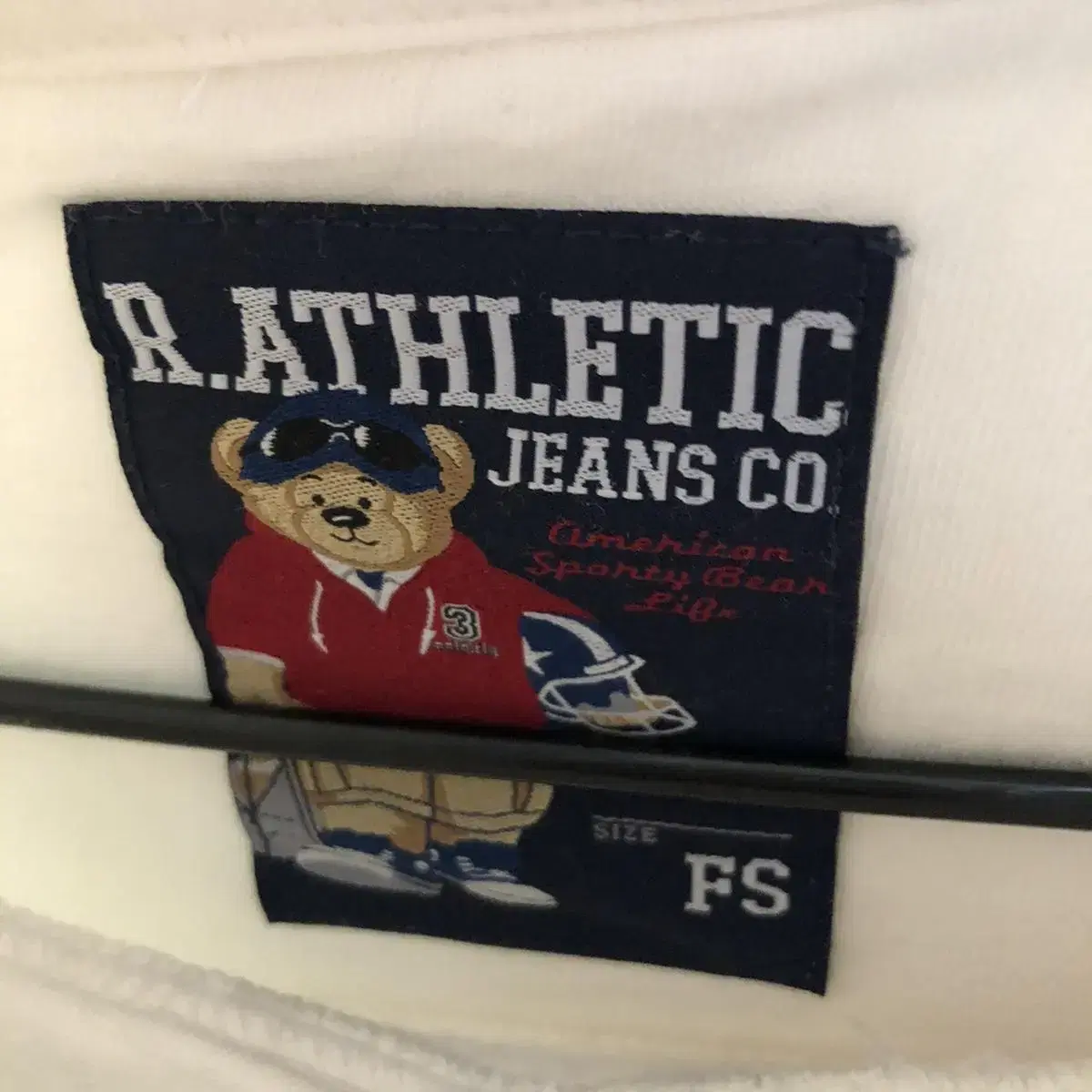 Vintage R.ATHLETIC JEANS CO  white hoo