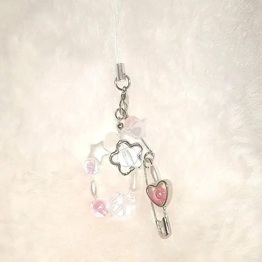 Strawberry shaved ice keyring