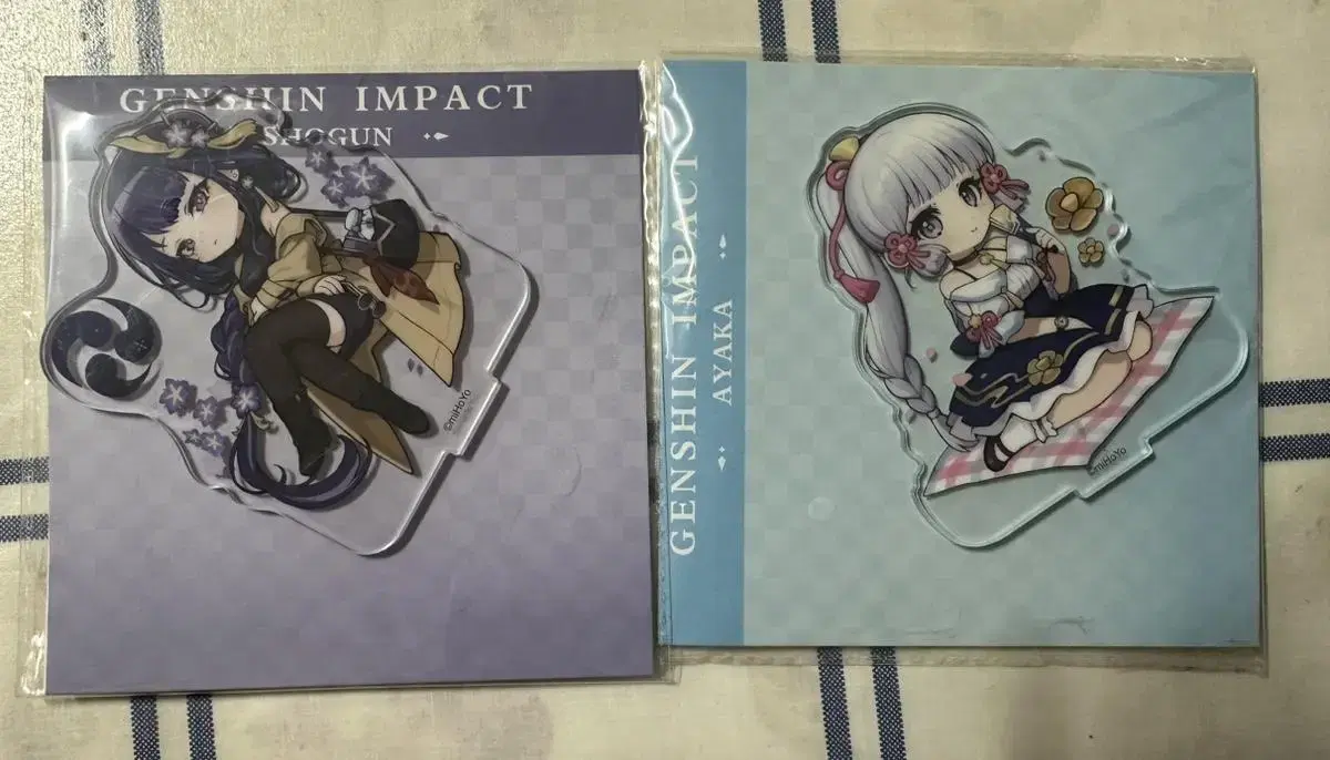 Genshin Impact popup store Inazuma Picnic Series Ayaka, Leiden Acrylic Stands