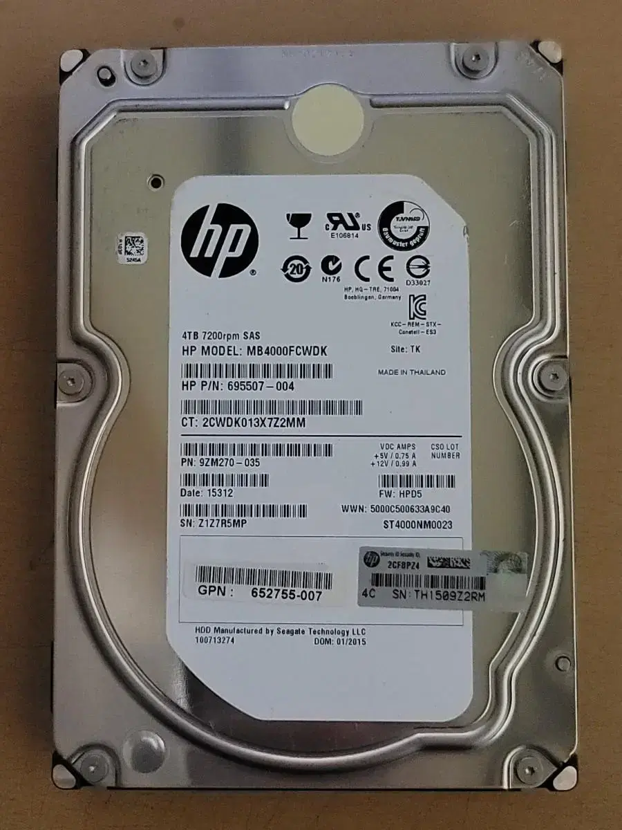 HP 하드디스크 4TB HDD SAS