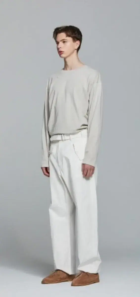 (TAPPO) Non-Heavyweight Belted Cotton Pants S