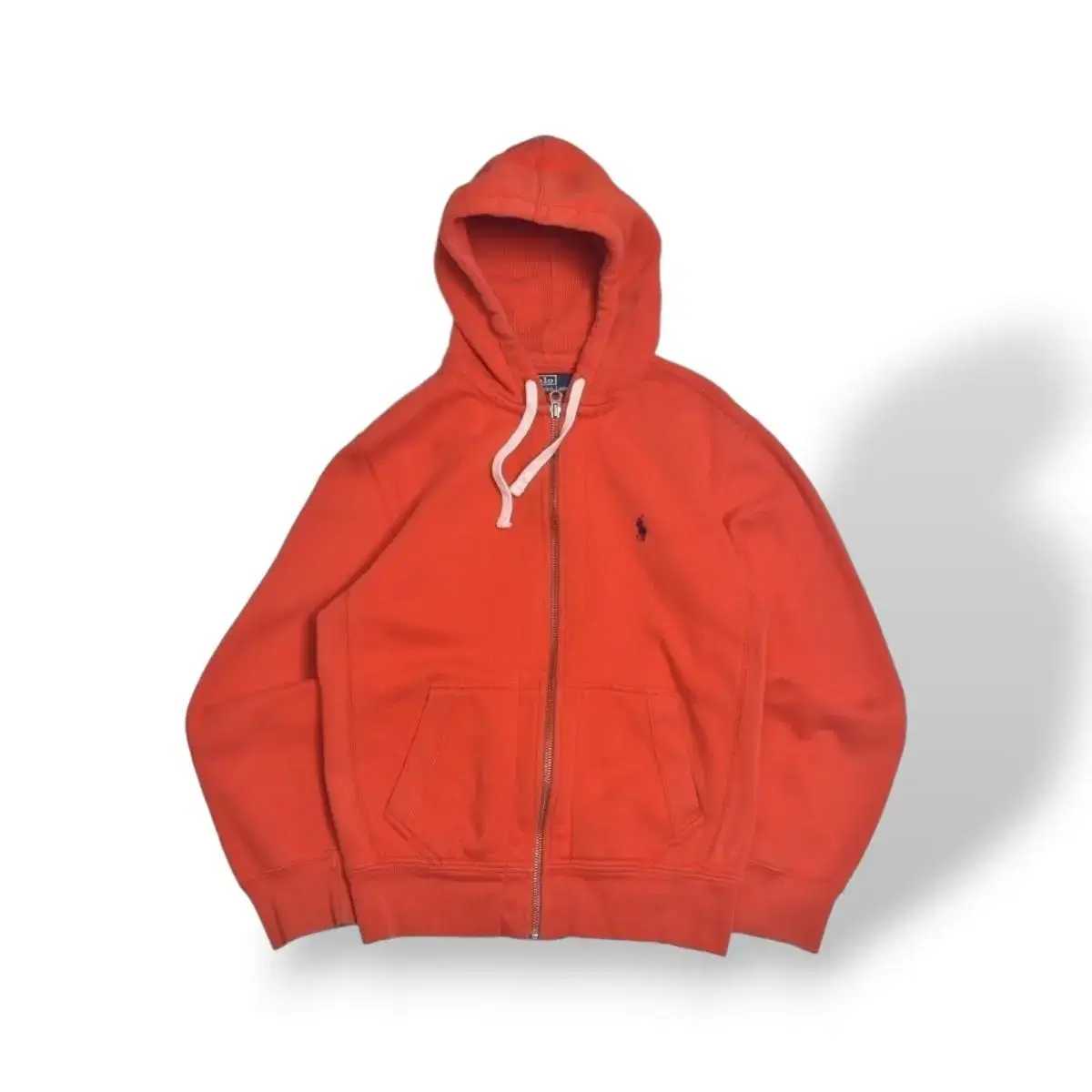 Imported Vintage Salvaged Polo Ralph Lauren Tangerine Hooded Zip-up Jacket HP3735