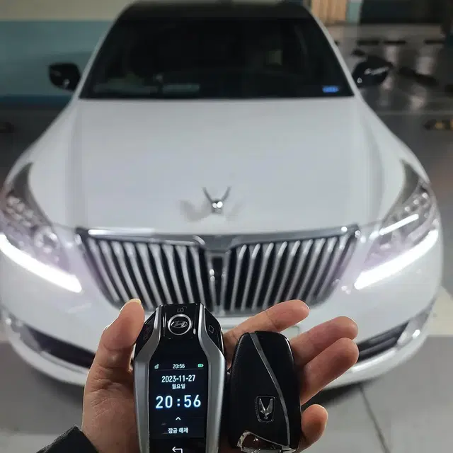 상록구 현대 에쿠스 자동차키를 BMW 타입 스마트 디지털차키로 개조