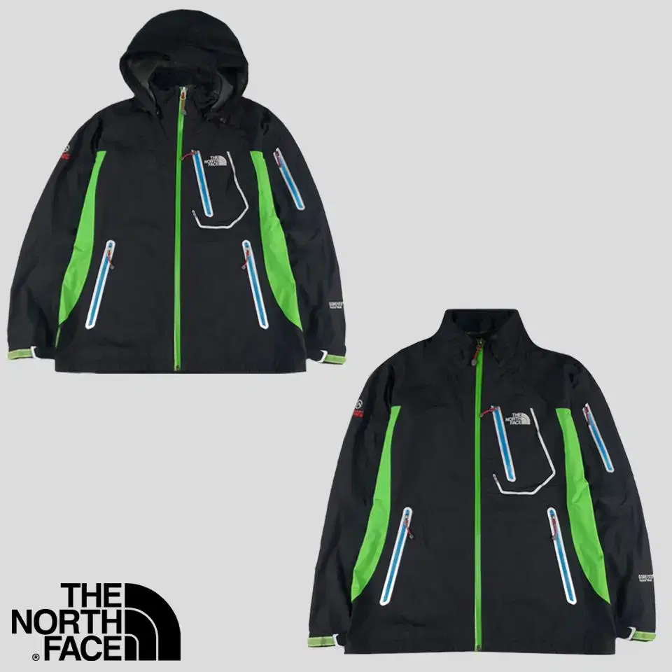 The North Face Black Green Colorway Gore-Tex Summit Series Ripstop Windbreaker