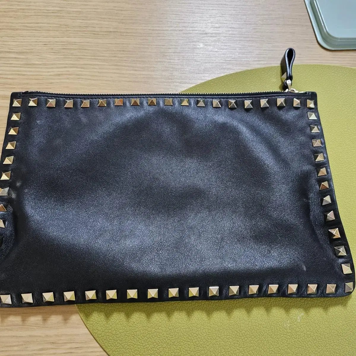 Valentino Rockstud Genuine Leather Clutch Quick sale