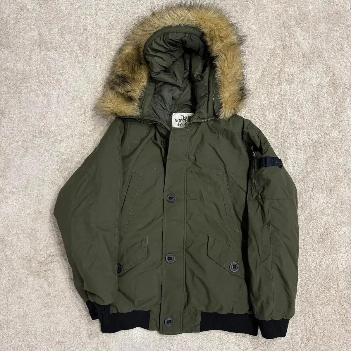 Good condition) The North Face White Belle Meriden Goose Duck Down Jacket 95