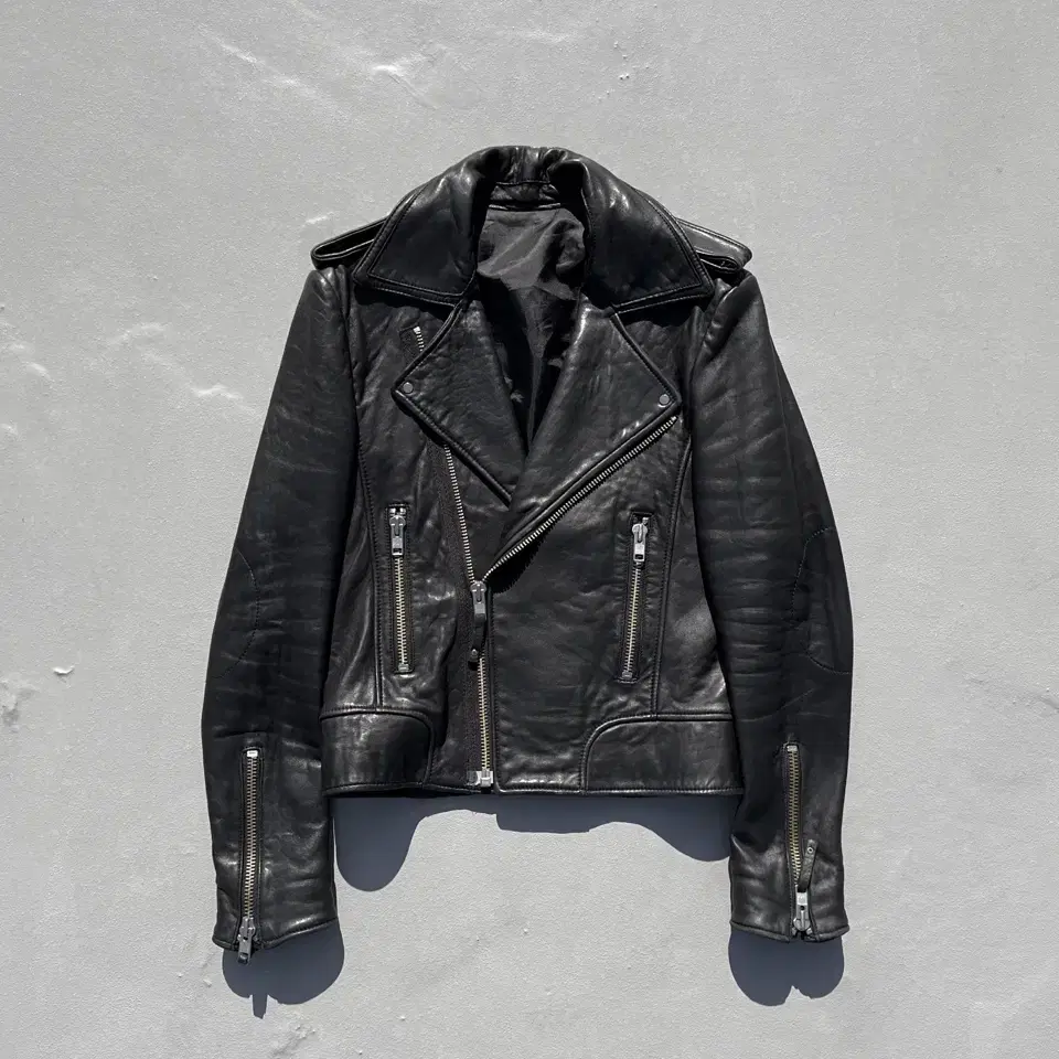 vintage slim double rider jacket