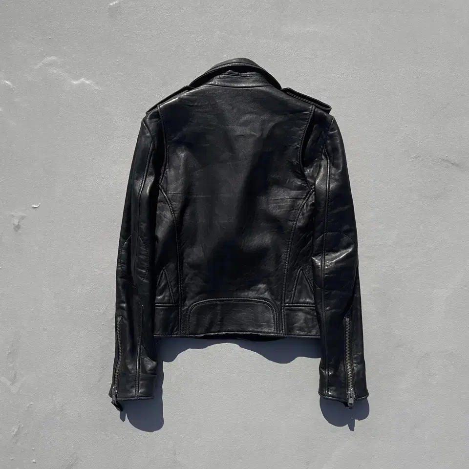 vintage slim double rider jacket