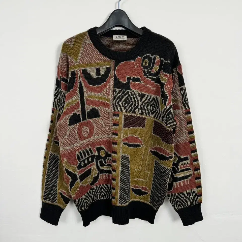 vintage aztec pattern knit