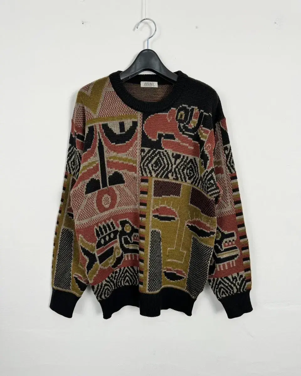 vintage aztec pattern knit