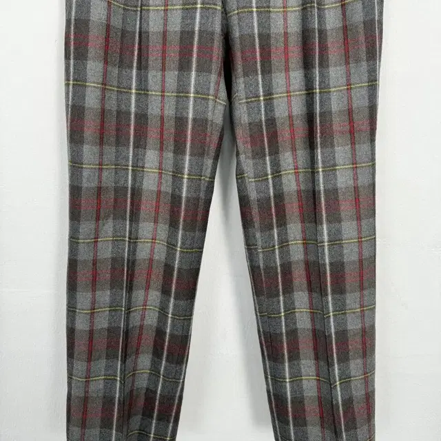 Vintage Check Pattern Wool Pants