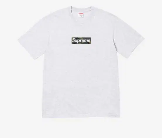 (M) Supreme Box Logo Gray Short Sleeve New