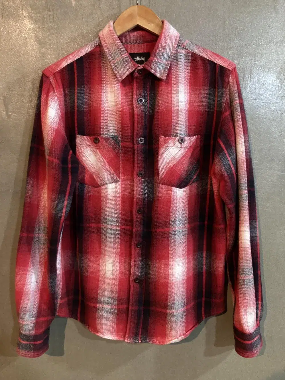 Stussy Check Plaid Brushed Flannel Shirt