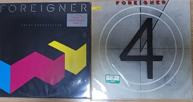 포리너LP 초반 Foreigner 2장 일괄 MINT