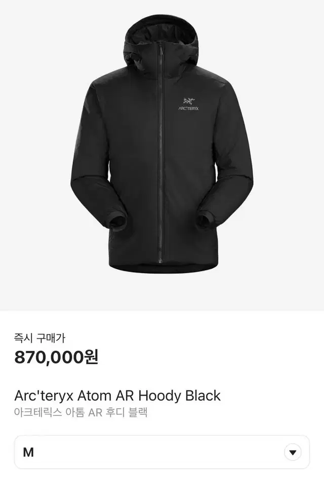 Arc'tery Atom AR Hoody Black