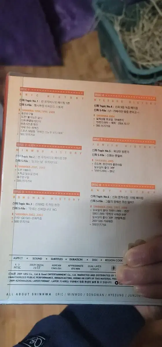 all about 신화 dvd