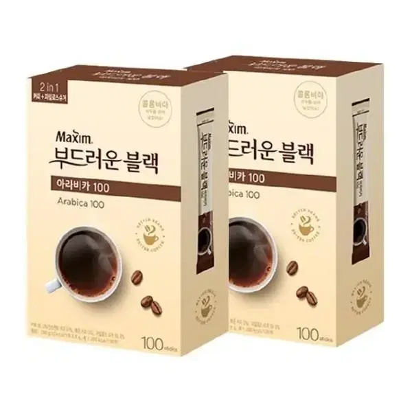 무료배송-맥심 아라비카100 부드러운 블랙 100T+100T