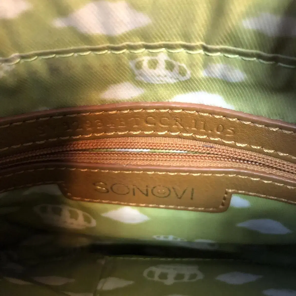 Vintage sonovi smile map leather bag