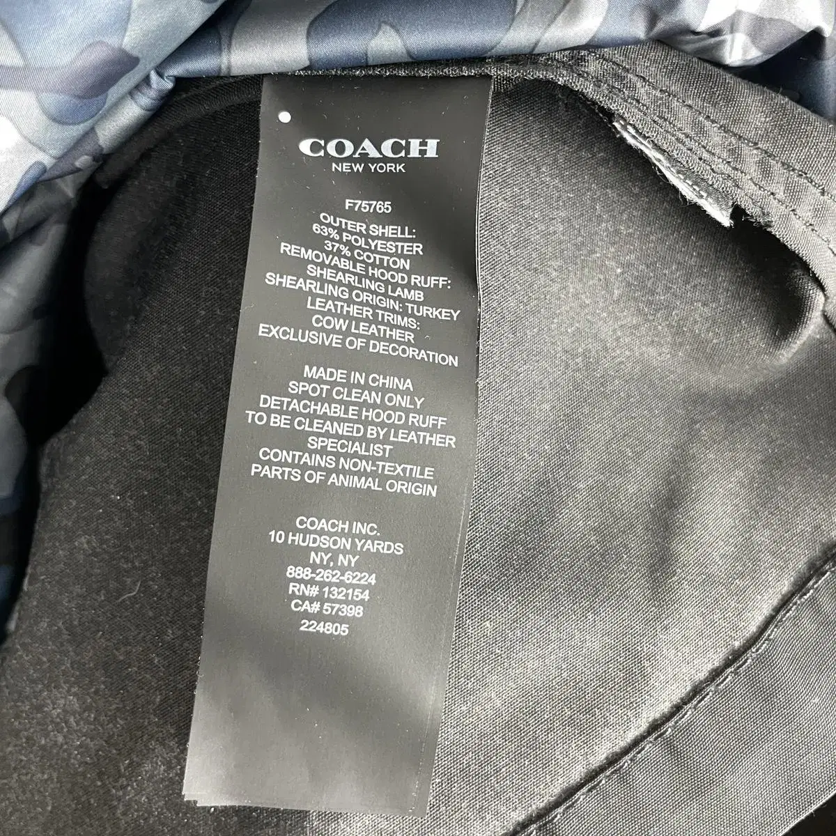 C77 COACH 코치 야상 내피 패딩 점퍼 M