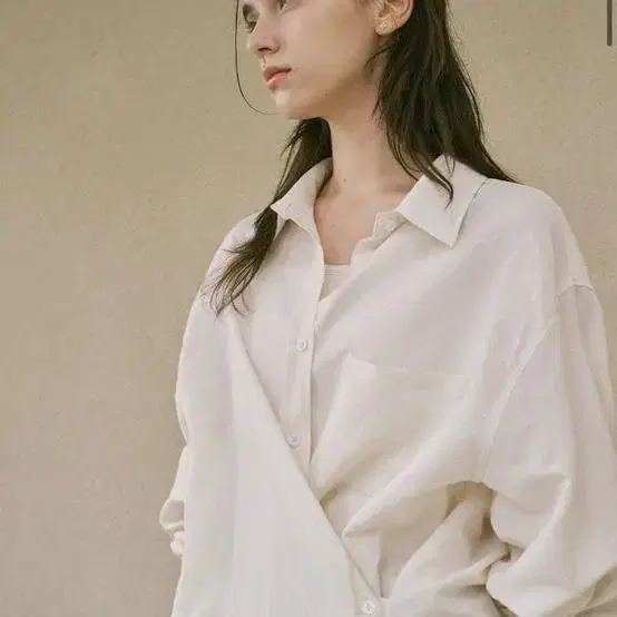 링서울 linen bamboo blended wrap shirt