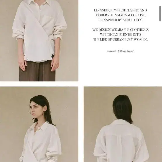 링서울 linen bamboo blended wrap shirt