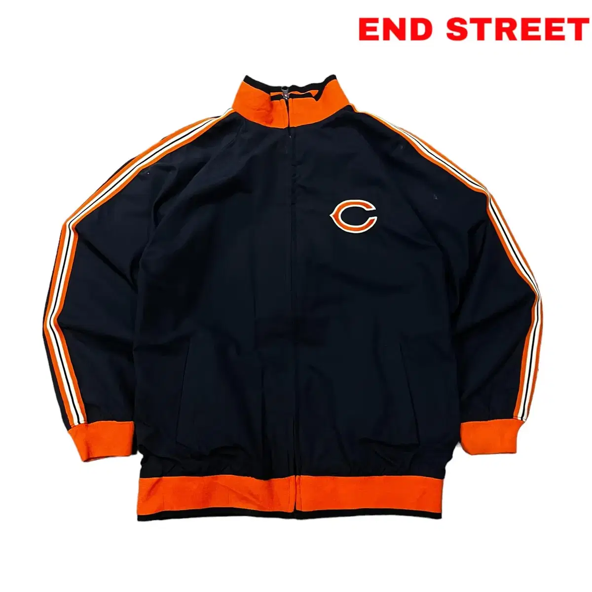 (END) NFL Chicago Bears Back Big Logo Sideline Track Top Jersey