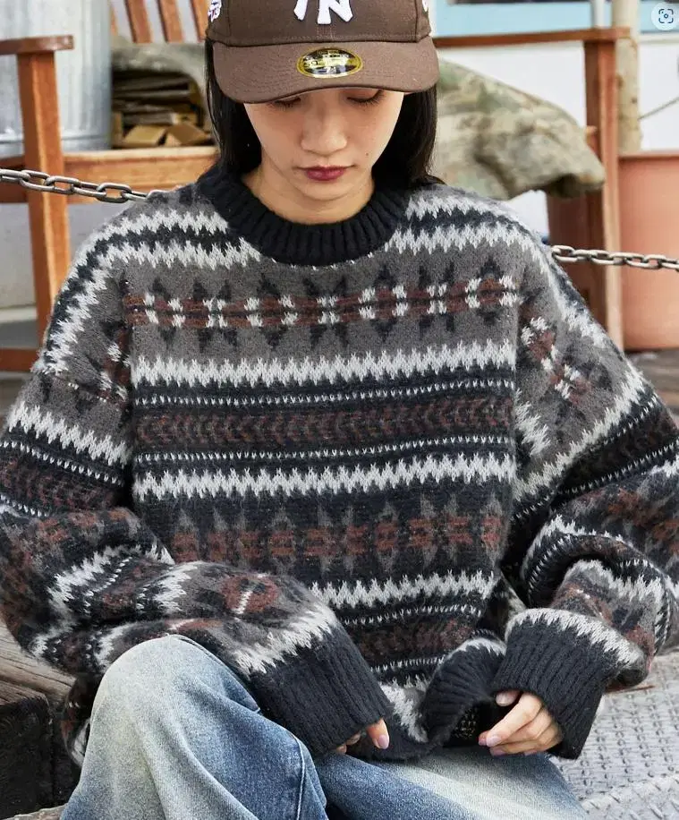 [Overseas] Monomart Nordic Mohair Over Loose Knit 23FW