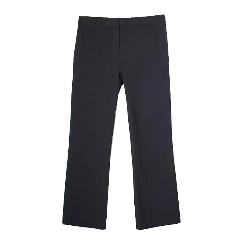 Terry Black Cotton Blend Trousers 55